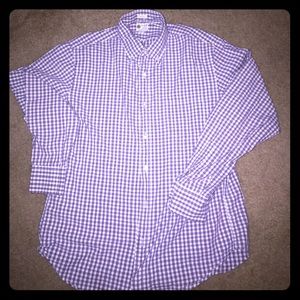 J.crew vintage men's" lavender/white plaid shirt